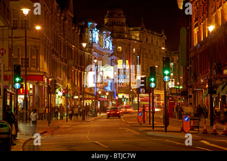 West End Theatres (Lyric, Apollo, and Gielgud), Shaftesbury Avenue, Soho, London, England, United Kingdom Stock Photo