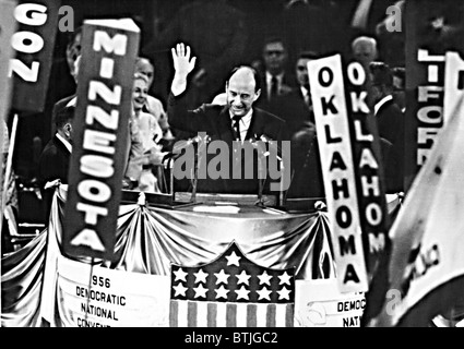 ADLAI STEVENSON, accepts the Democratic nomination to run for President. The delegates nominated him on the first ballot and the Stock Photo