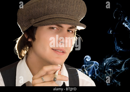 Smoking man Stock Photo