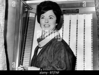 Shirley Temple Black, entering a voting booth while running for the Congressional seat from California's 11th District, November Stock Photo