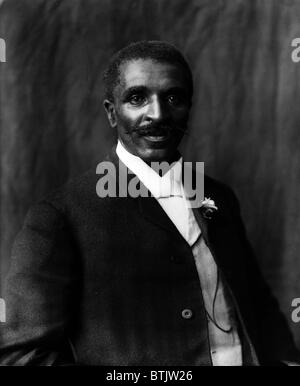 George Washington Carver (1864-1943) scientist, received his Master of Science degree at the age of 32, and joined the faculty of Tuskegee Institute, where his research developed new products for peanuts, sweet potatoes, and soybeans. Stock Photo