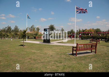 The Royal Air Force (RAF) Regiment Memorial at the National Memorial Arboretum, Alrewas, UK. Stock Photo