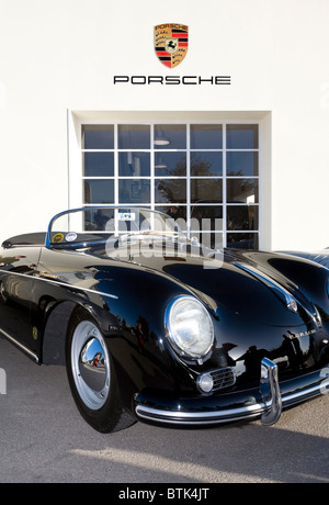 1957 Porsche 356 Speedster on display at the 2010 Goodwood Revival, Sussex, England, UK. Stock Photo