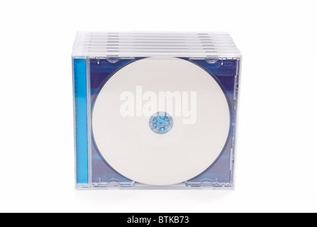 Storage boxes for compact discs isolated on white background Stock ...