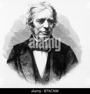 Michael Faraday (1791-1867), discoverer of electromagnetic induction (1831) and formulator of Faraday's Law (1834) Stock Photo