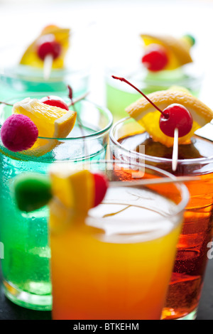 colourful exotic  cocktails