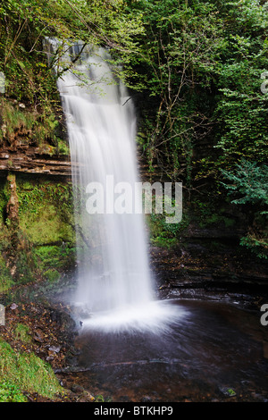 Glencar Waterfall, County Leitrim, Connaught, Ireland. The poet Yeats visited and wrote about this waterfall. Stock Photo