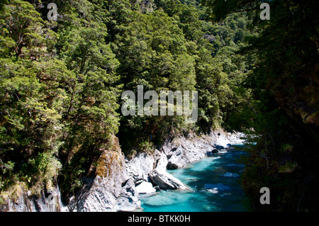 Blue Pools,Blue & Makarora River,Sh 6,8km Makarora,Haast Pass,Haast River,South Island,New Zealand Stock Photo