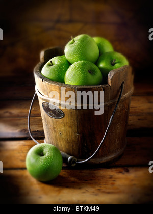 Fresh Granny Smiths apples Stock Photo