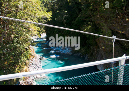 Blue Pools,Blue & Makarora River,Sh 6,8km Makarora,Haast Pass,Haast River,South Island,New Zealand Stock Photo