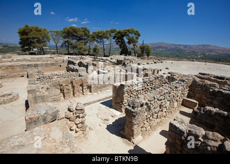 Ruins of the Minoan Palace of Phaistos. Crete, Greece. Stock Photo
