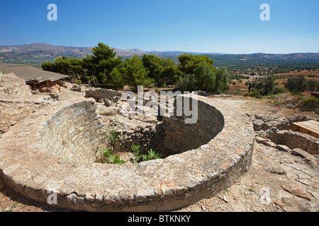 The 'Kouloures' (Rings). Minoan Palace of Phaistos, Crete, Greece. Stock Photo