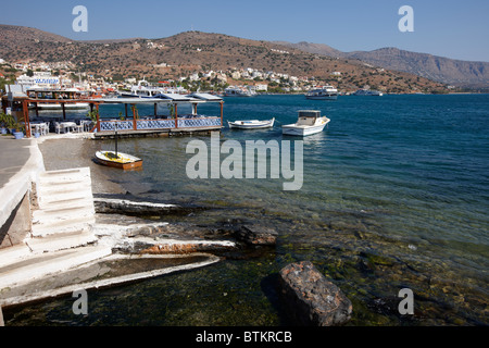 Elounda village. Crete, Greece. Stock Photo