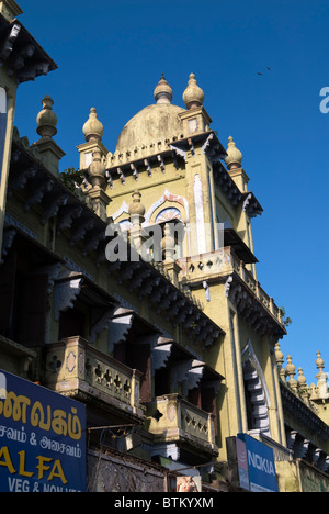 Siddique Sarai Choultry, its Moorish architecture revealing where Indo-Saracenic had its roots. Chennai;Madras, Tamil Nadu. Stock Photo