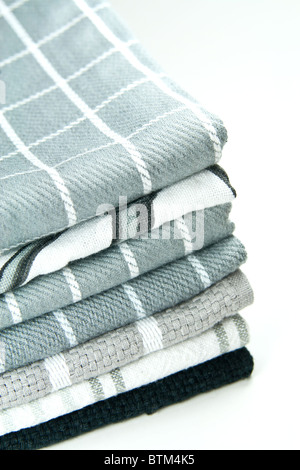 pile kitchen napkin isolated on white background Stock Photo