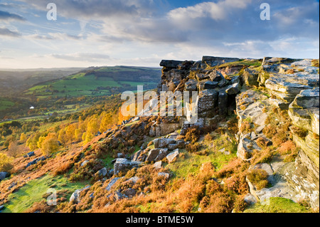 Curbar Edge, Peak District National Park, Derbyshire, England, UK Stock Photo