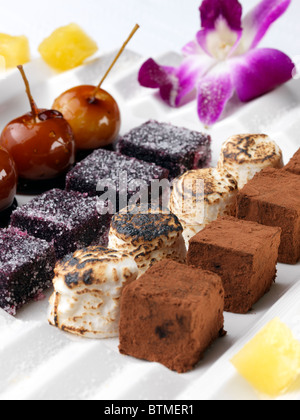 A selection of petits fours Stock Photo