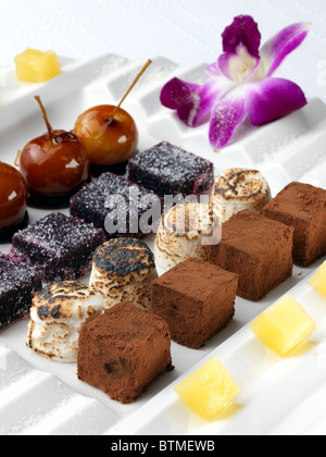 A selection of petits fours Stock Photo