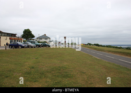 A public house on Portsdown Hill overlooking the city of Portsmouth. Stock Photo