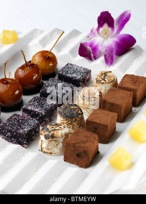 A selection of petits fours Stock Photo