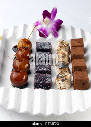 A selection of petits fours Stock Photo