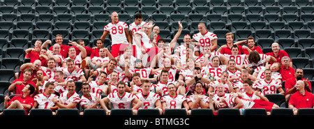FRANKFURT, GERMANY - JULY 23 Offical team photo of Team Austria at the european football championship 2010 taken on July 23. Stock Photo