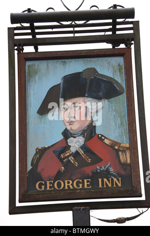 A public house on Portsdown Hill overlooking the city of Portsmouth. Stock Photo