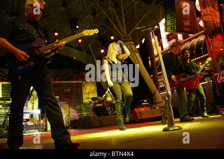 Fremont Street Experience Concert Series - SAT Stock Photo