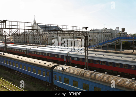 Brest Central Railway Station, Brest, Belarus Stock Photo