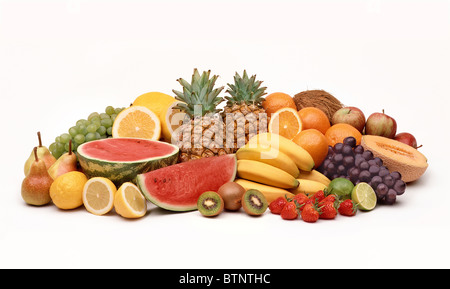 Panorama of Fruit group Stock Photo