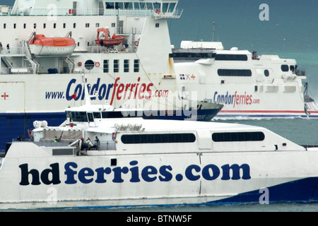 Traffic jam in the Channel Stock Photo