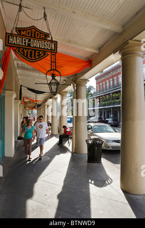 French Market District on Decatur Street, French Quarter, New Orleans, Lousiana, USA Stock Photo