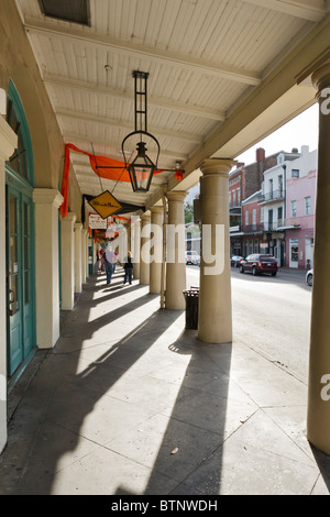 French Market District on Decatur Street, French Quarter, New Orleans, Lousiana, USA Stock Photo