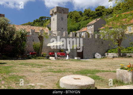A fine view to the renaissance castle of the Stjepovic-Skocibuha family, built in the 16th century, in the Sudurad Village on... Stock Photo