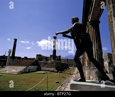 Statue of Apollo in Temple of Apollo and Diana, Pompei, Italy Stock Photo