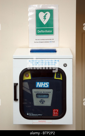 Defibrillator machine, RNLI Museum, Cromer, Norfolk, England, UK Stock Photo