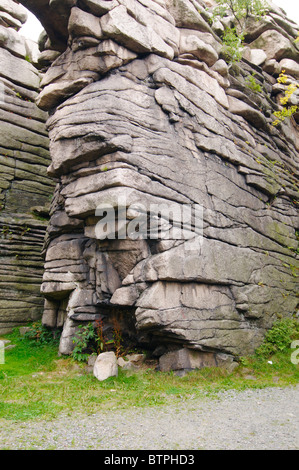 Germany, Saxony, Sächsische Silberstrasse, Greifensteine rock formations Stock Photo
