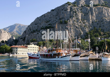 Boats near the island of  Brac, Croatia Stock Photo