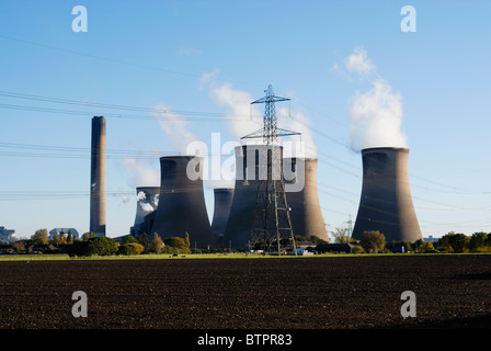Coal fired Fiddlers Ferry Powerstation, Widnes. Stock Photo