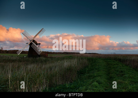 Herringfleet Wind Mill Norfolk Broads Stock Photo