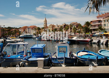 France, Sanary-sur-Mer, Vieux Port, View of harbour Stock Photo