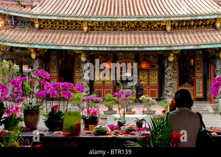 Asia, Taiwan, Taipei, Temple Bao An Stock Photo