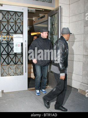 Madonna, Guy Ritchie and Children at Kabbalah Center Stock Photo