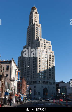 The Williamsburgh Savings Bank Tower (1 Hanson Place) in the Fort Greene section of Brooklyn, New York. Stock Photo