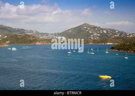 Harbor entering St. Thomas Virgin Islands in the Caribbean Stock Photo