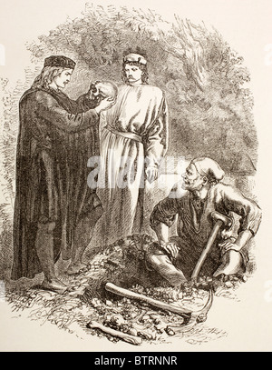 Illustration from Hamlet by William Shakespeare. Hamlet, Horatio and ...
