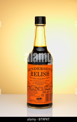 284ml bottle of Henderson's Relish Stock Photo
