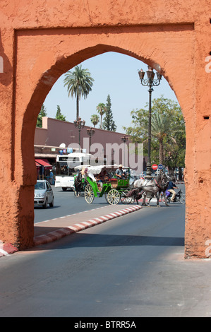City Wall Entrance Marrakech Morocco North Africa Stock Photo