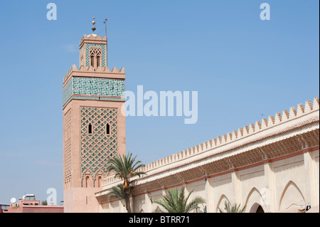 Minaret of the Kasbah Mosque Marrakech Morocco North Africa Stock Photo