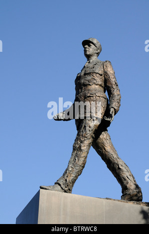 Statue of French World War II hero general Charles de Gaulle on display in Warsaw, Poland. Stock Photo